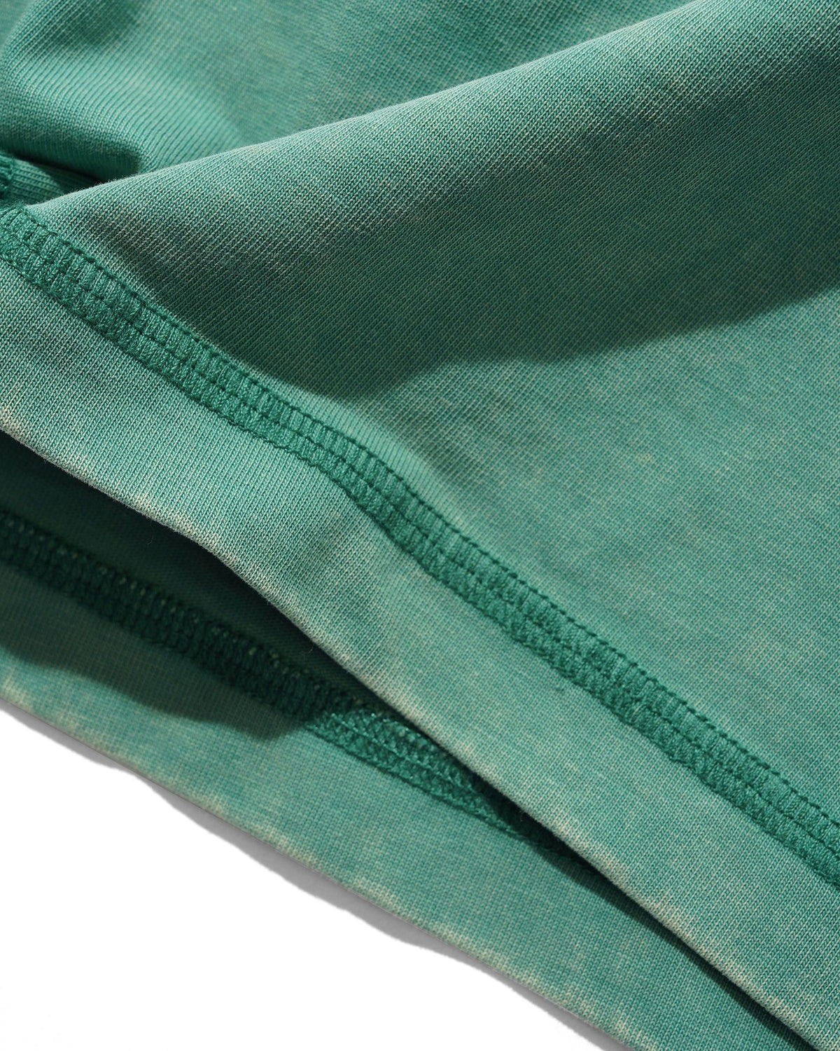 Butter Jive Overlock Stitch Tee: Distressed Jade