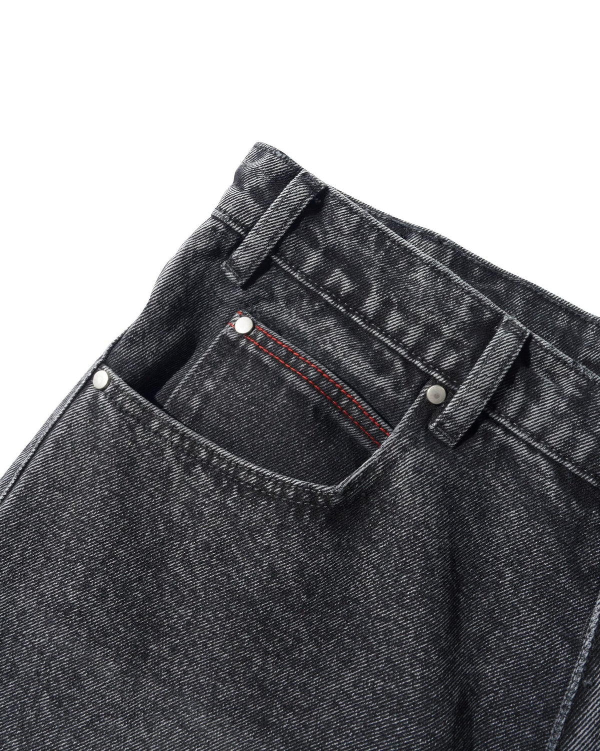 Butter Distressed Big Denim Shorts: Gun Metal