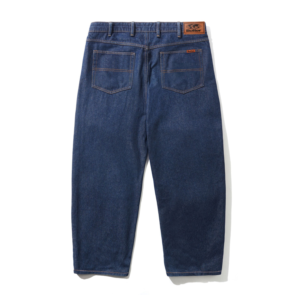 Butter Baggy Denim Jeans: Dark Indigo