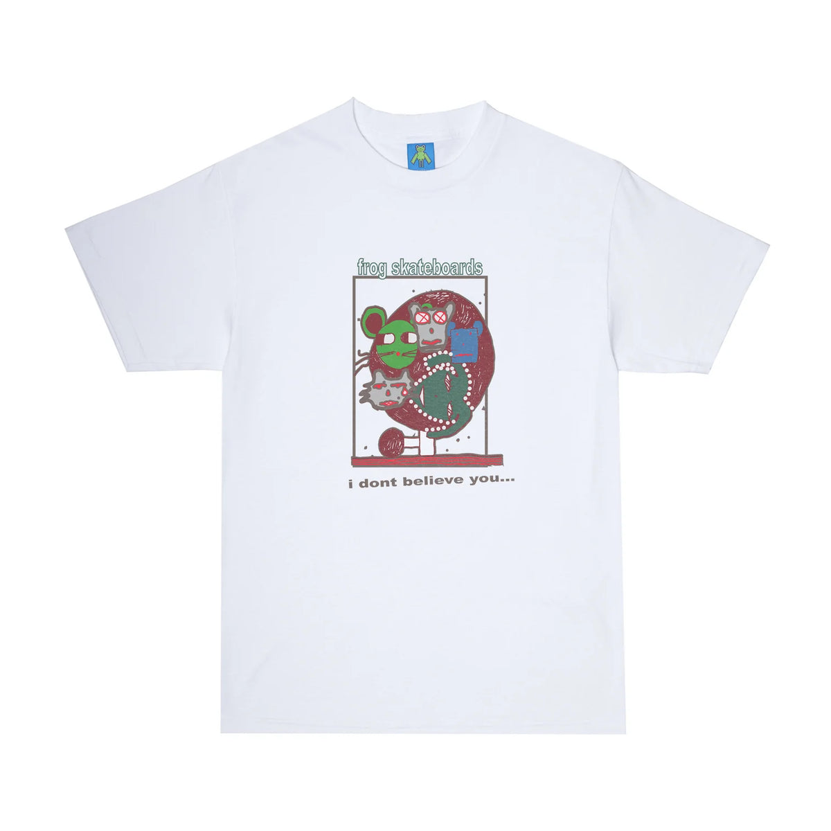 Frog I don't believe you Tee White