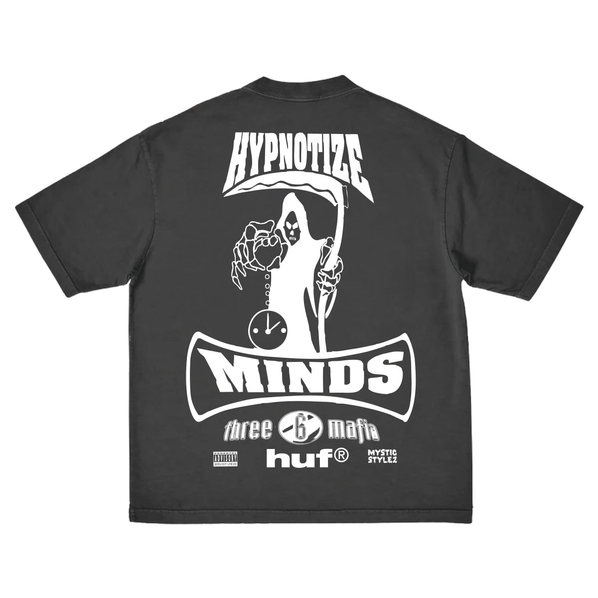 Huf X Three 6 Mafia Most Known UnKnown Tee Black