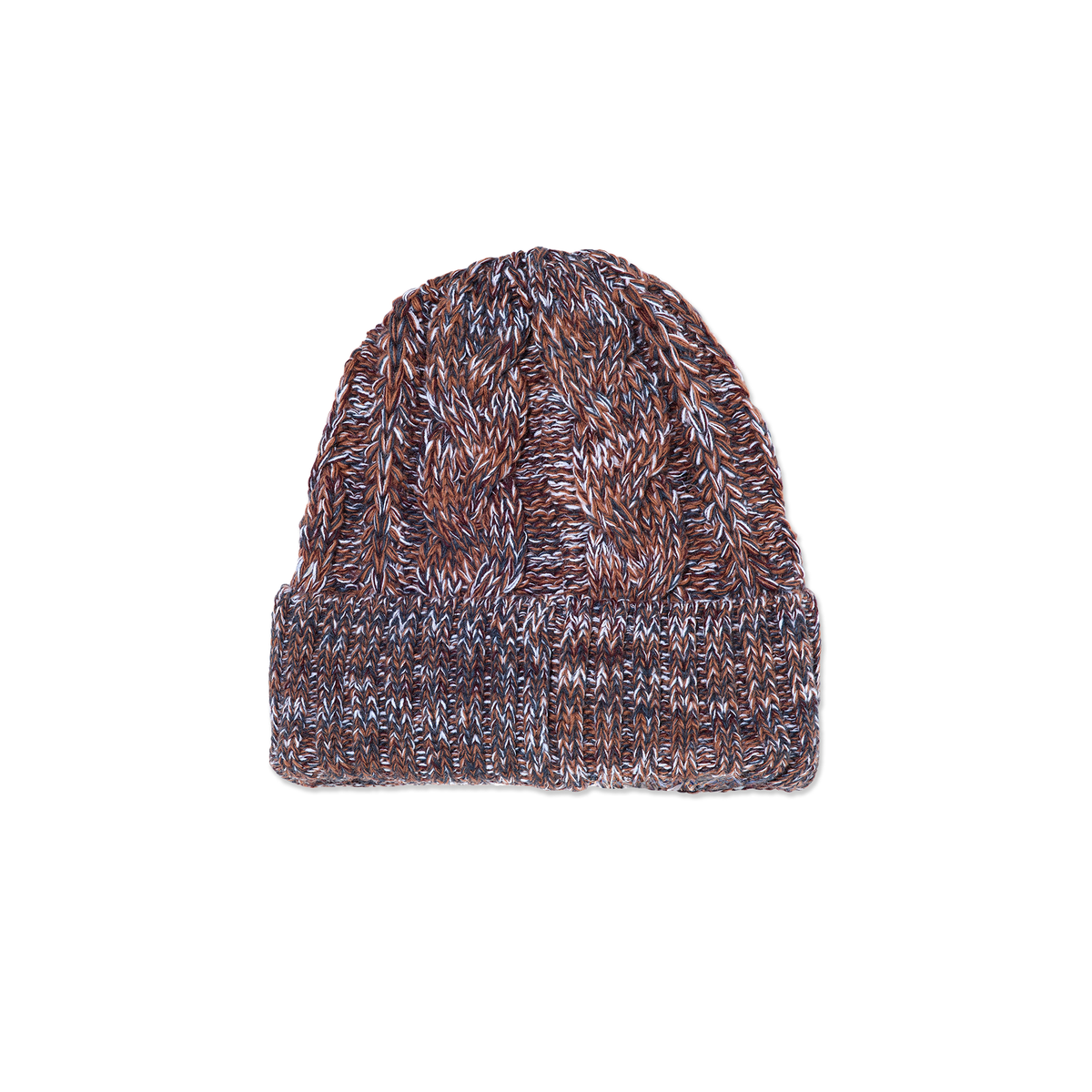 Polar Braid Beanie: Rust