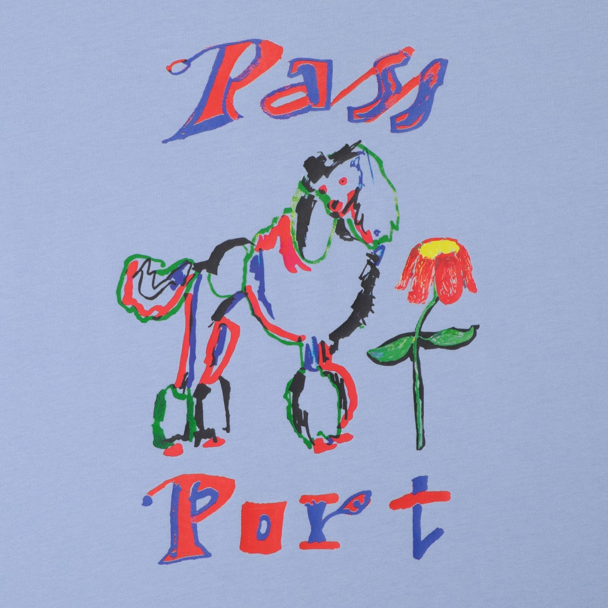 Pass-Port Poodle Organic Tee Powder Blue