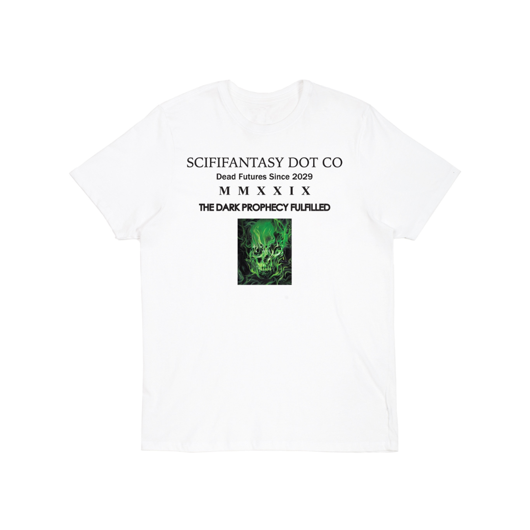 Sci-Fi Fantasy Dark Prophecy Tee White