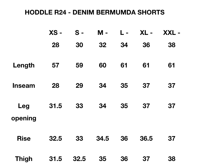 Hoddle Bermuda Short Denim: Black