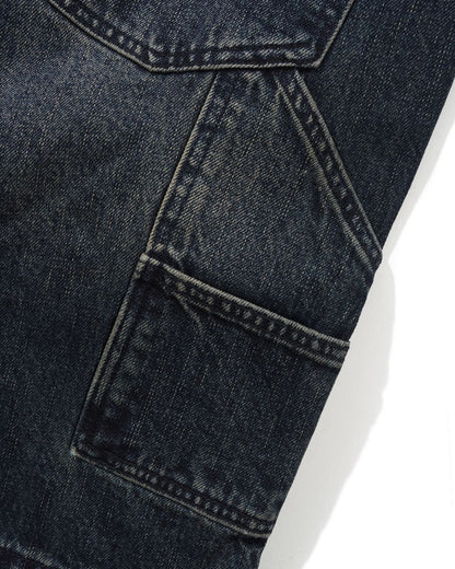 Butter Carpenter Denim Shorts: Slub Dark Indigo