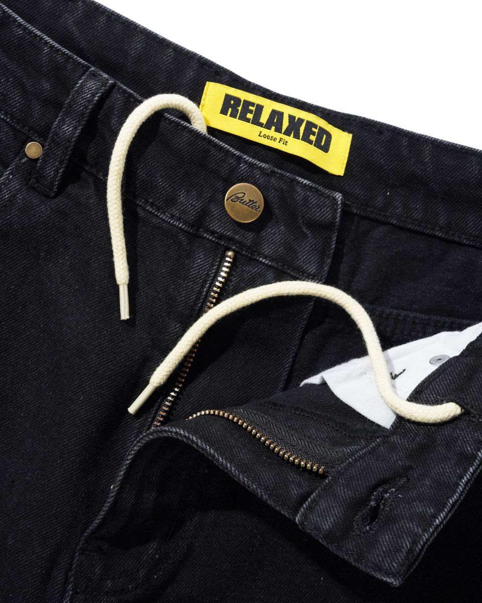 Butter Relaxed Denim Jean Flat Black
