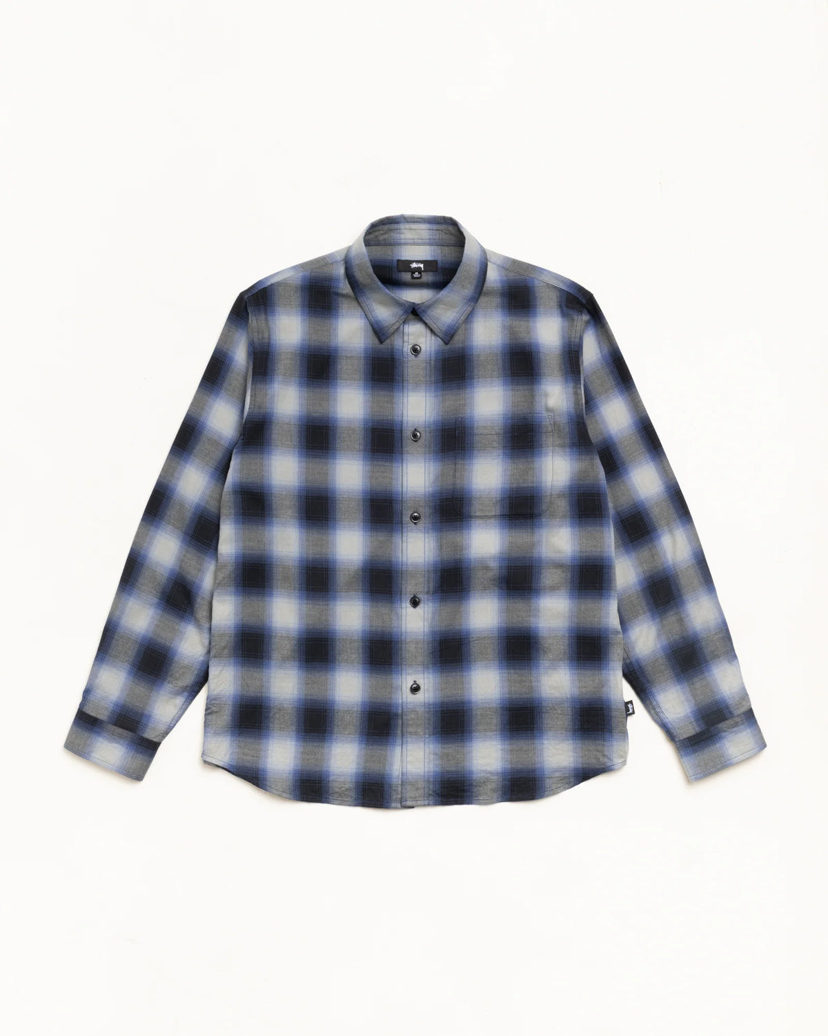 Stüssy Beach Ombre Plaid Shirt Black