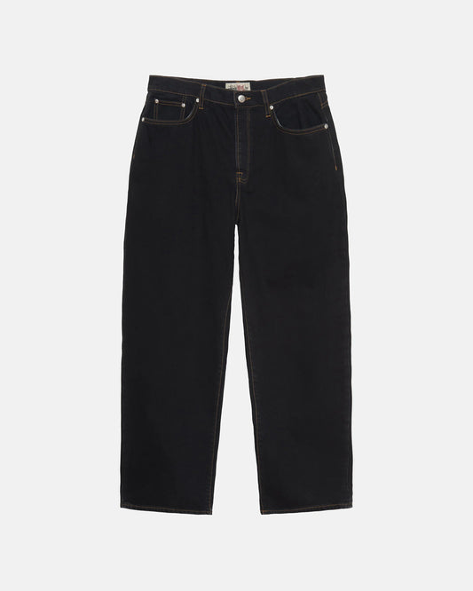 Stüssy Big Ol' Jean Denim: Washed Black w/ Contrast Stitch