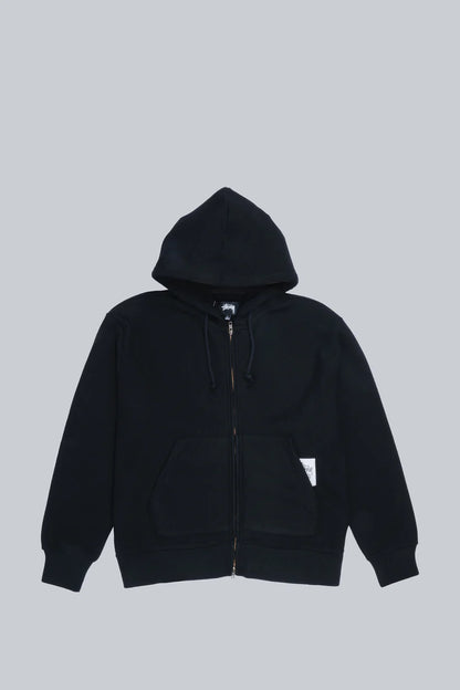 Stüssy Brass Zip Knit Hood Black