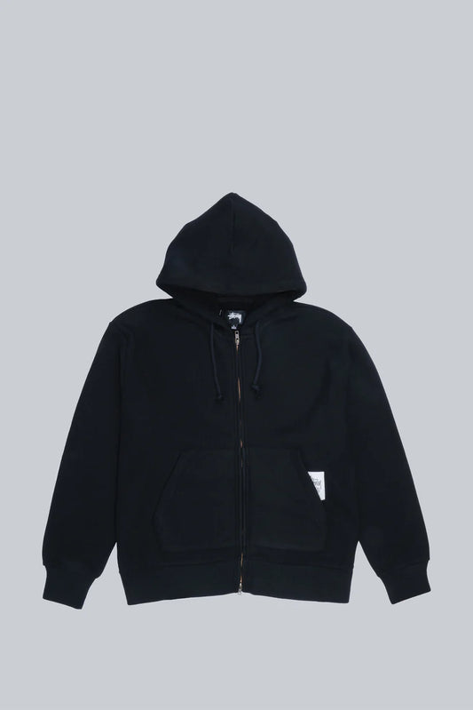 Stüssy Brass Zip Knit Hood Black