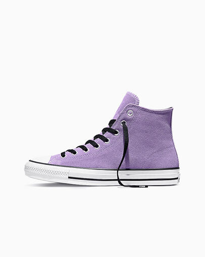 Converse CTAS Pro Hi Suede: Lilac Soda/Black/White
