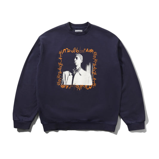 Butter Madlib Loop Digga Crewneck Washed Navy