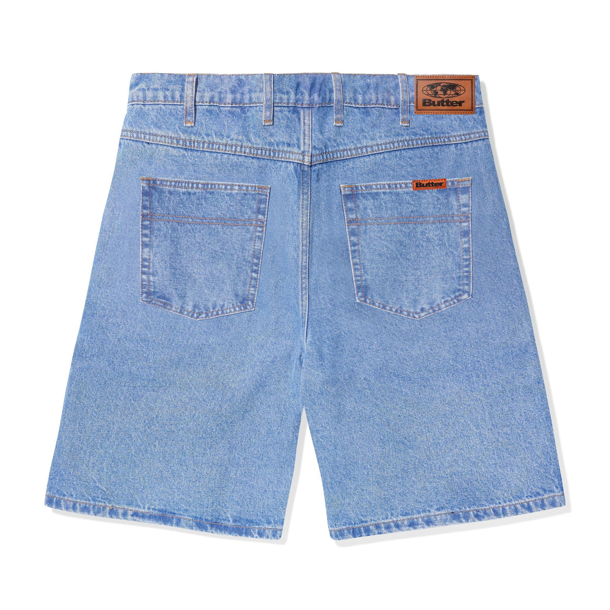 Butter Baggy Denim Shorts: Washed Indigo