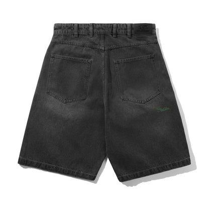 Butter Garage Denim Shorts: Faded Black