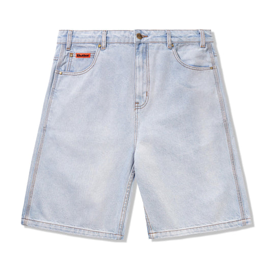 Butter Baggy Denim Shorts: Light Blue