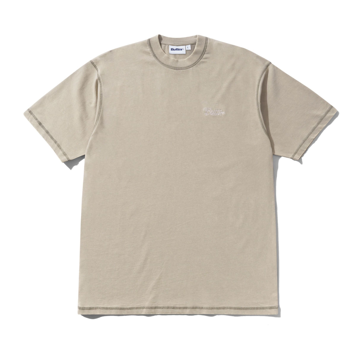 Butter Jive Overlock Stitch Tee: Distressed Cove