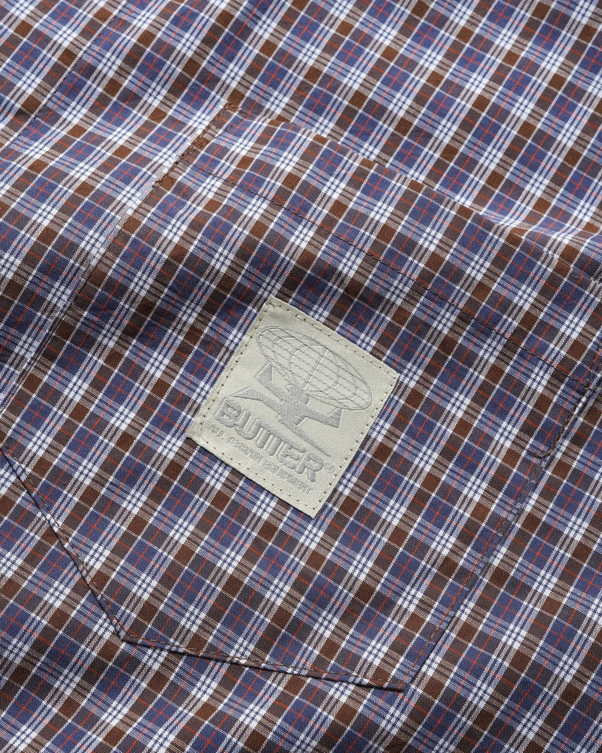 Butter Equipment S/S Shirt Navy/Brown