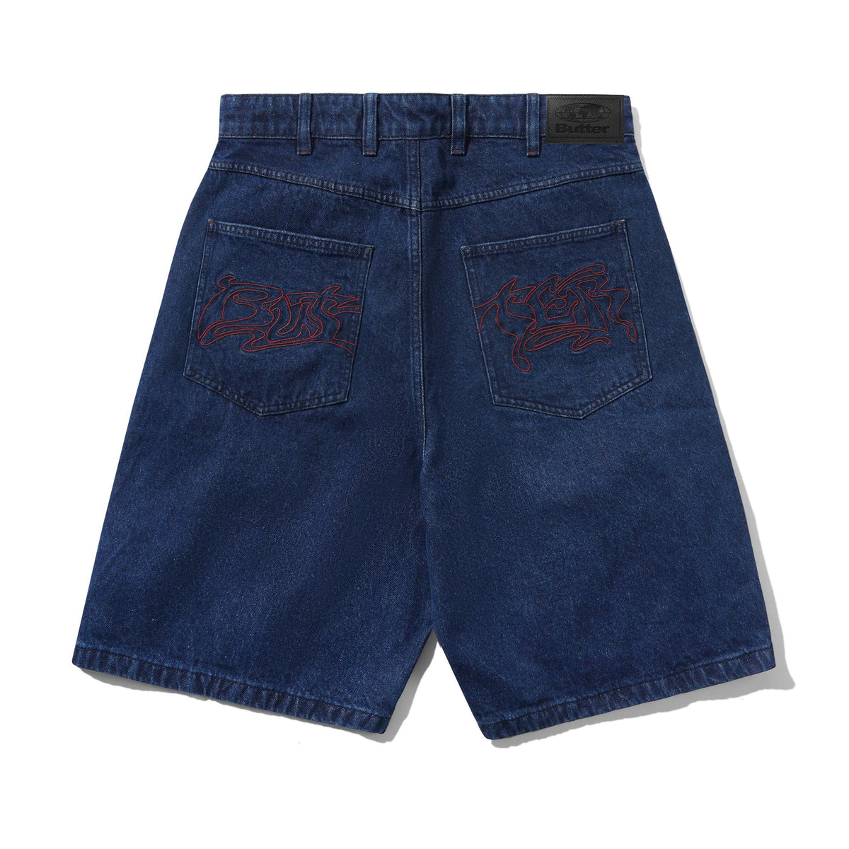 Butter Drummer Baggy Denim Shorts: Raw Dark Indigo