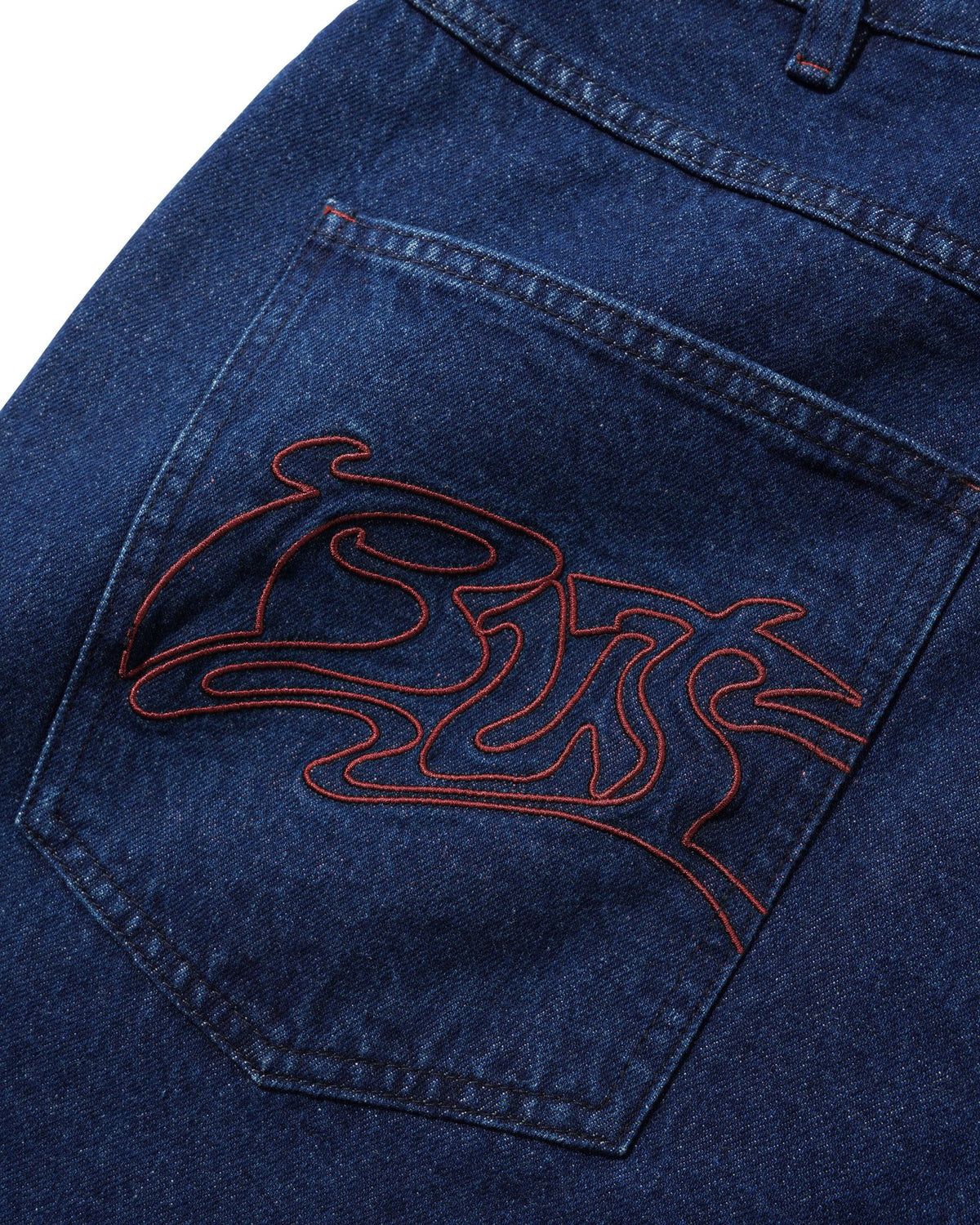 Butter Drummer Baggy Denim Shorts: Raw Dark Indigo