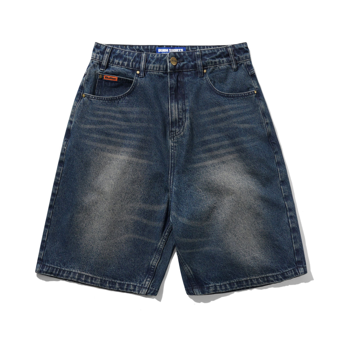 Butter Baggy Denim Shorts: Vintage Indigo Wash