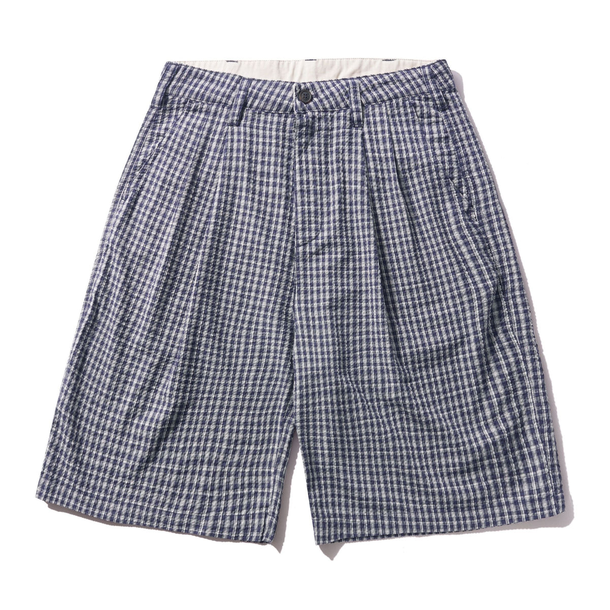 Butter Plaid Shorts Navy