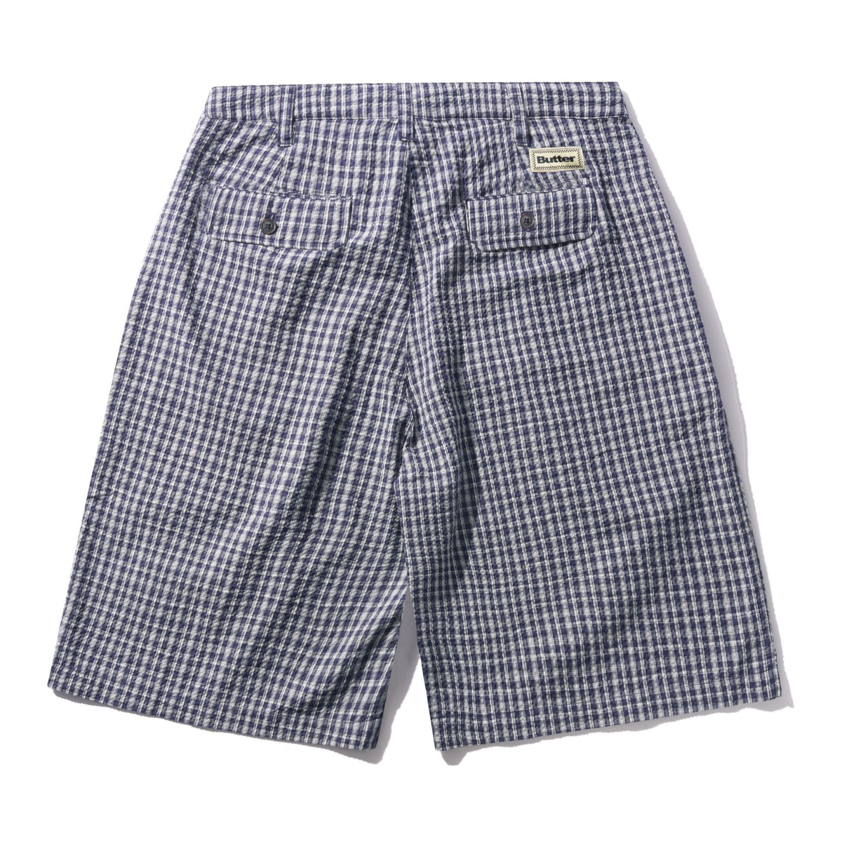 Butter Plaid Shorts Navy
