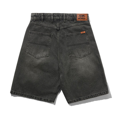 Butter Baggy Denim Shorts: Faded Black