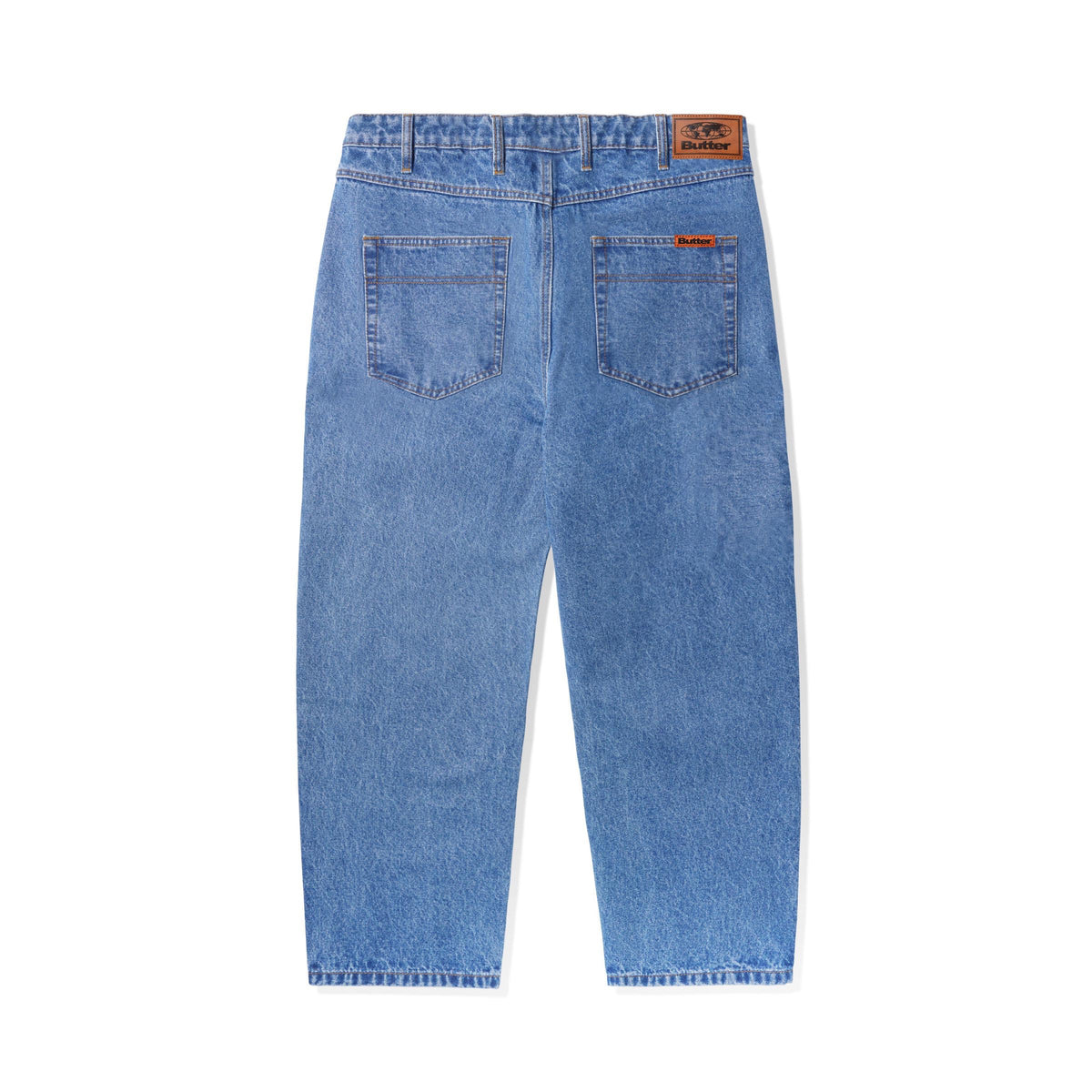 Butter Baggy Denim Jeans: Washed Indigo