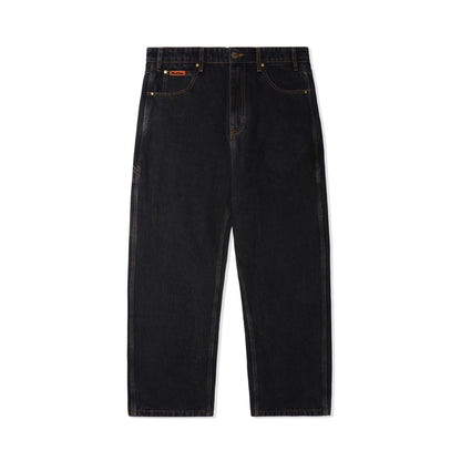 Butter Relaxed Denim Jeans: Washed Black
