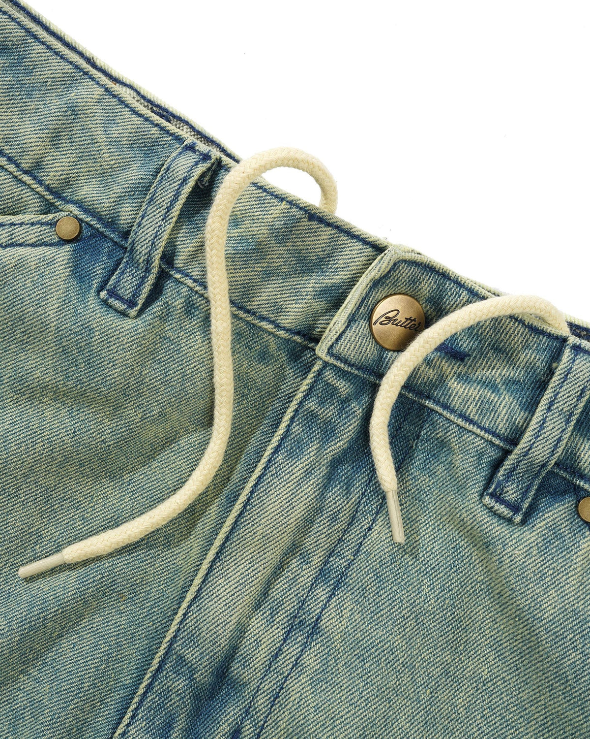 Butter Trim Denim Jeans: Sunfade Blue