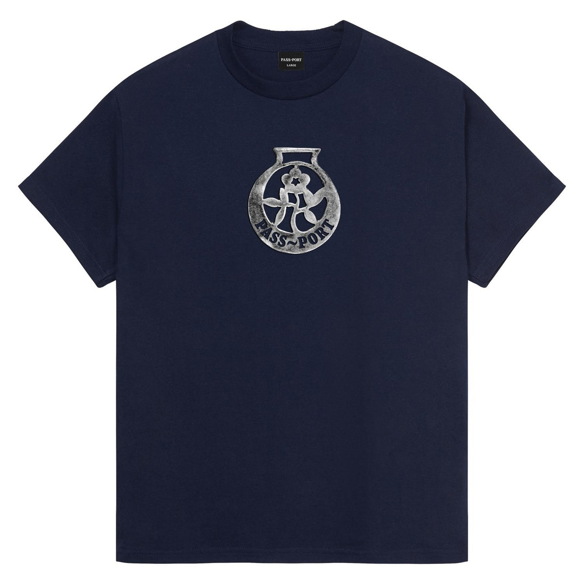 Pass-Port Brass Tee Navy