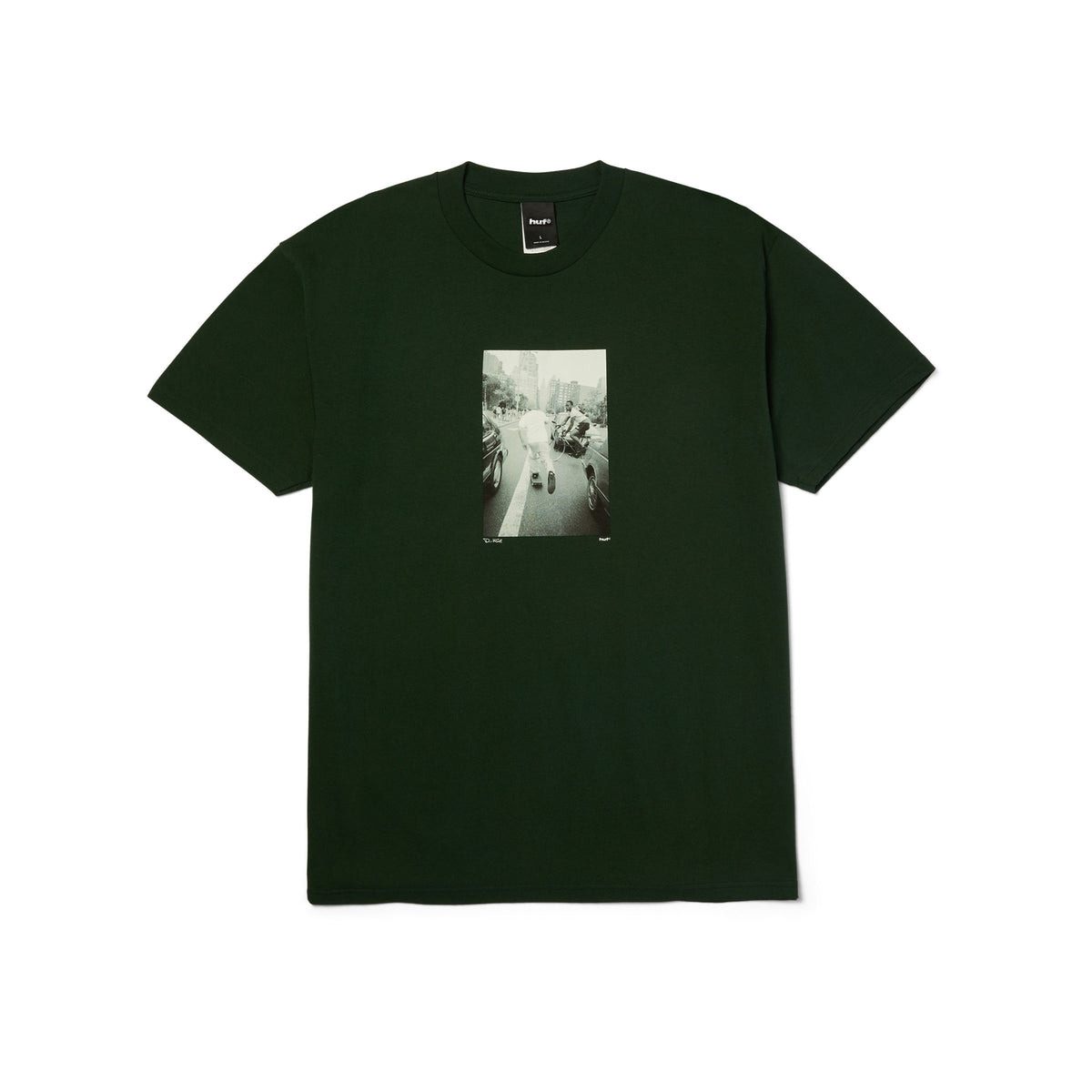 Huf Fight The Traffic Tee Forest Green