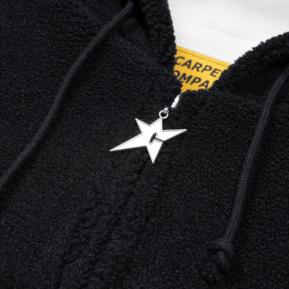 Carpet Co Plaid Fleece Jacket Black