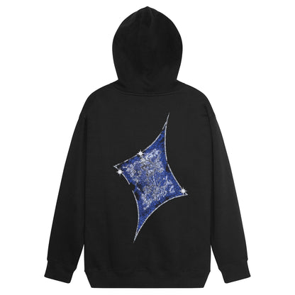 Pass-Port Glint Zip Hoodie: Black