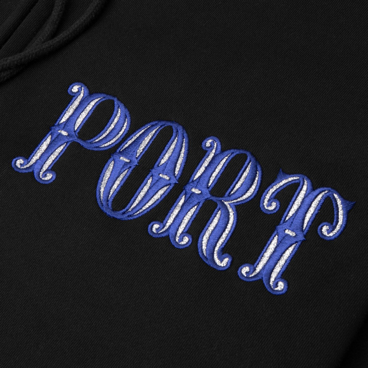 Pass-Port Glint Zip Hoodie: Black
