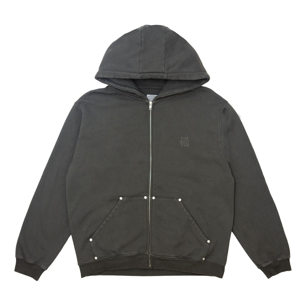 Hoddle HDL Monogram Zip Hood Black