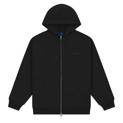 Dime Cursive Zip Hoodie Black