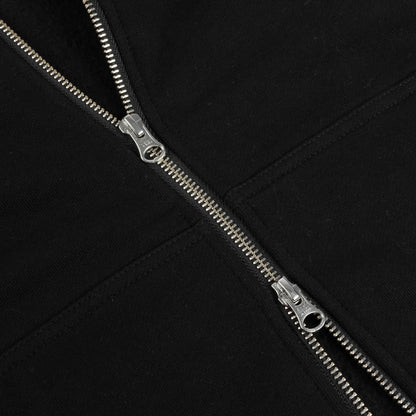 Dime Cursive Small Logo Zip Hoodie Black