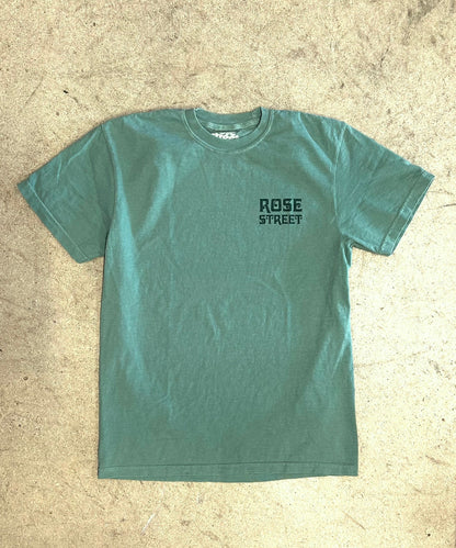 Rose Street Mug Logo Tee Light Green