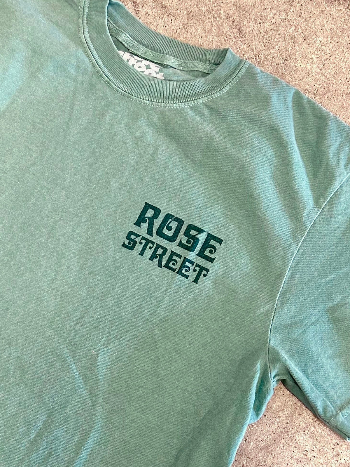 Rose Street Mug Logo Tee Light Green
