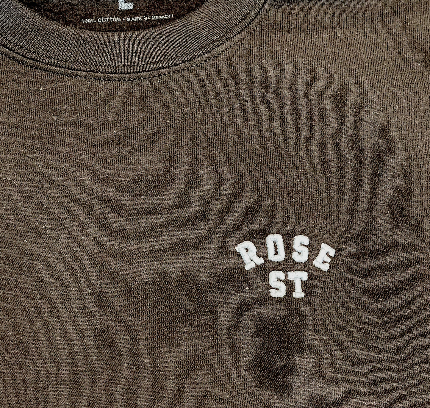 Rose Street Emb Arc Logo Crew Dark Chocolate