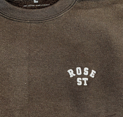 Rose Street Emb Arc Logo Crew Dark Chocolate
