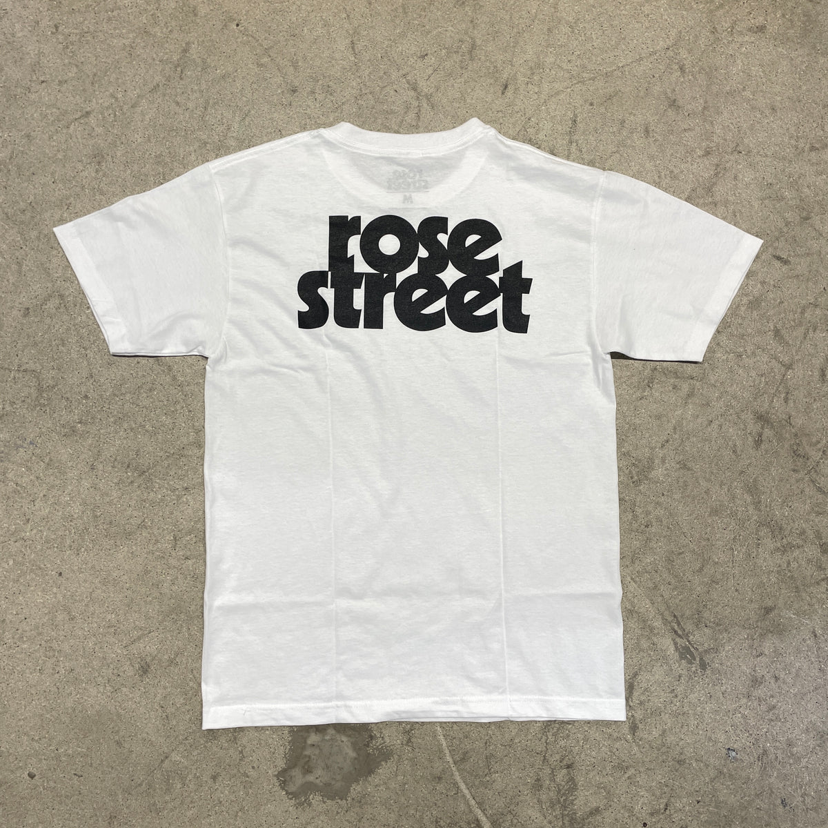 Rose Street Stacked Logo Tee White