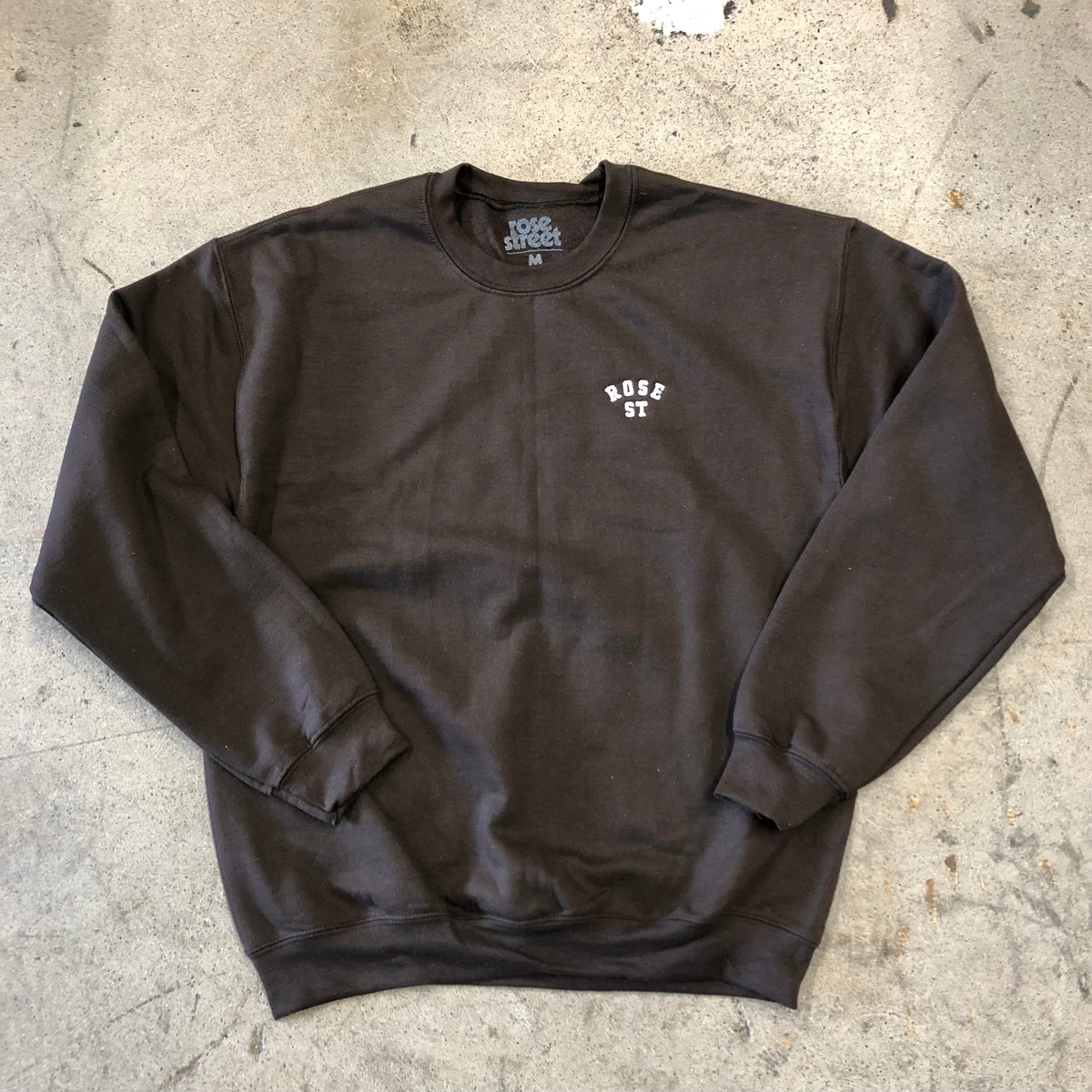 Rose Street Emb Arc Logo Crew Dark Chocolate