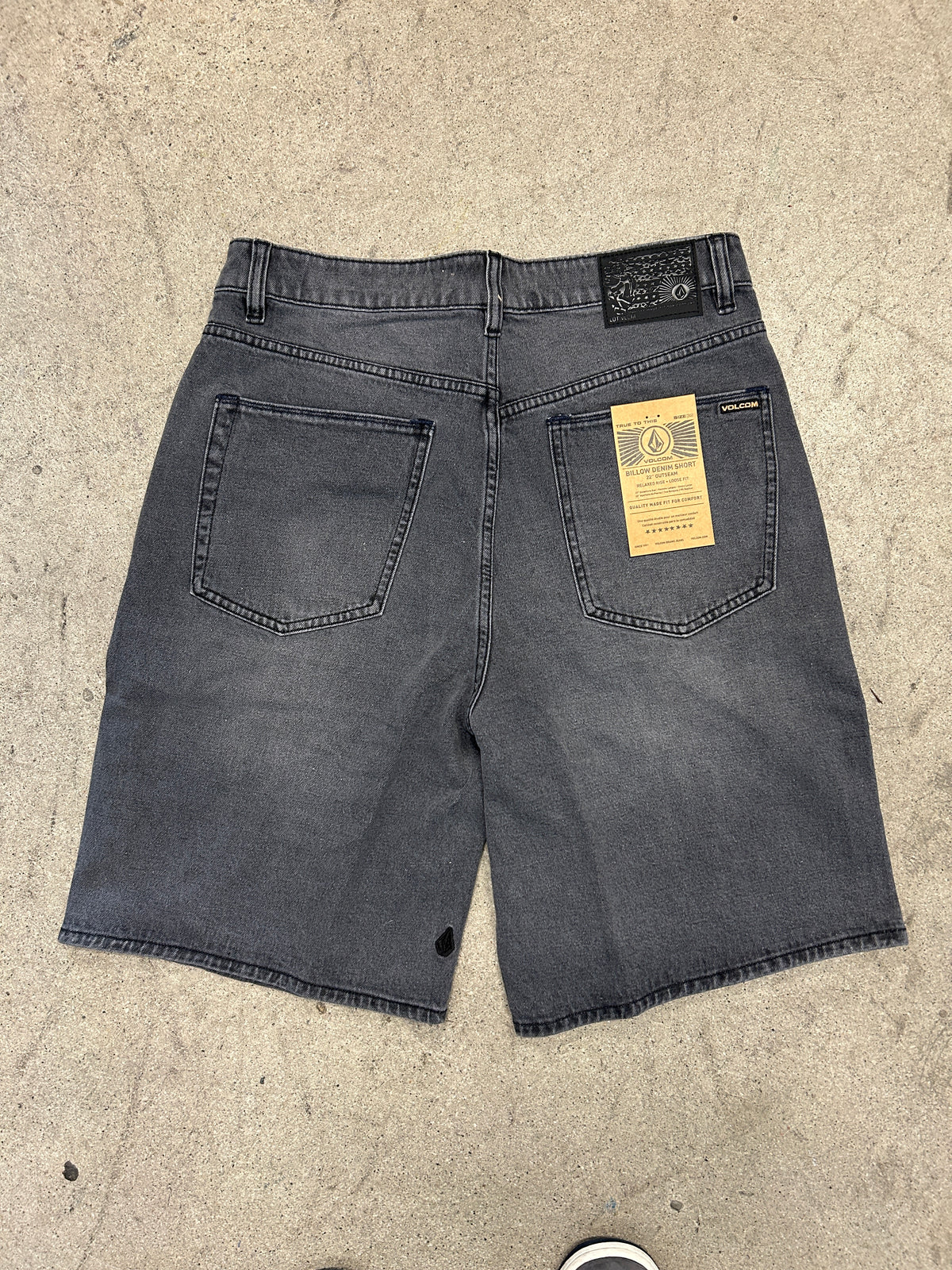 Volcom Billow Denim Shorts Concrete