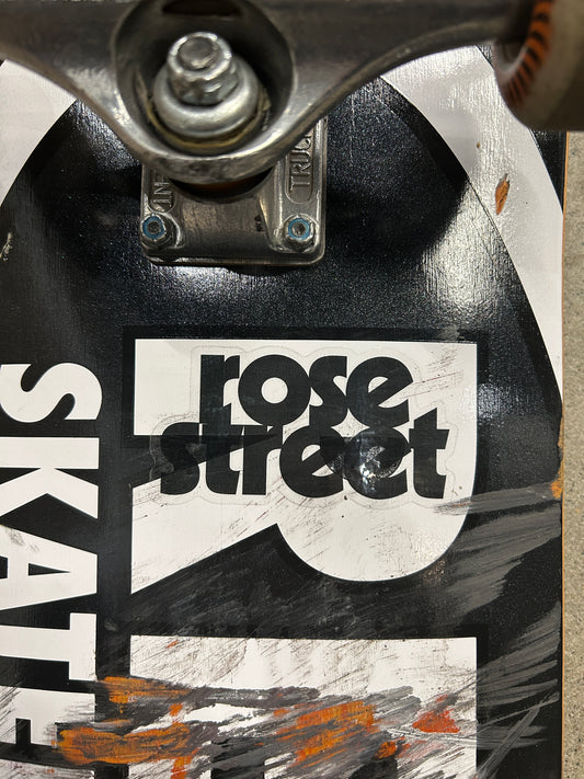 Rose Street Stacked Logo Black/Clear Sticker