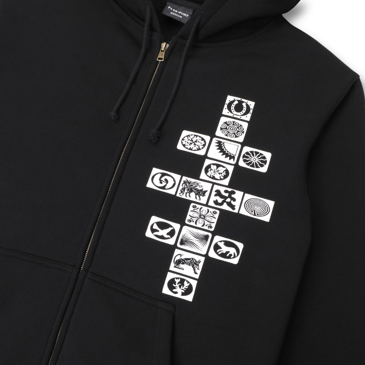 Pass-Port Kollaasi Zip Hoodie Black