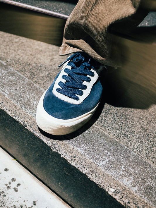 Last Resort VM001 Suede Lo: Steel Blue/Off White/White