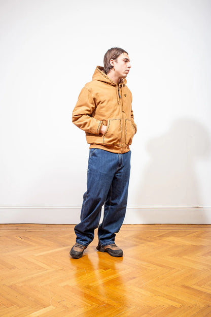 Sexhippies Welder's Stitch Heavyweight Canvas Jacket Work Wear Brown